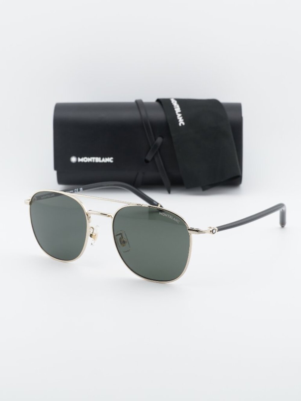 Montblanc MB0271S 006 Square Sunglasses - Gold / Grey